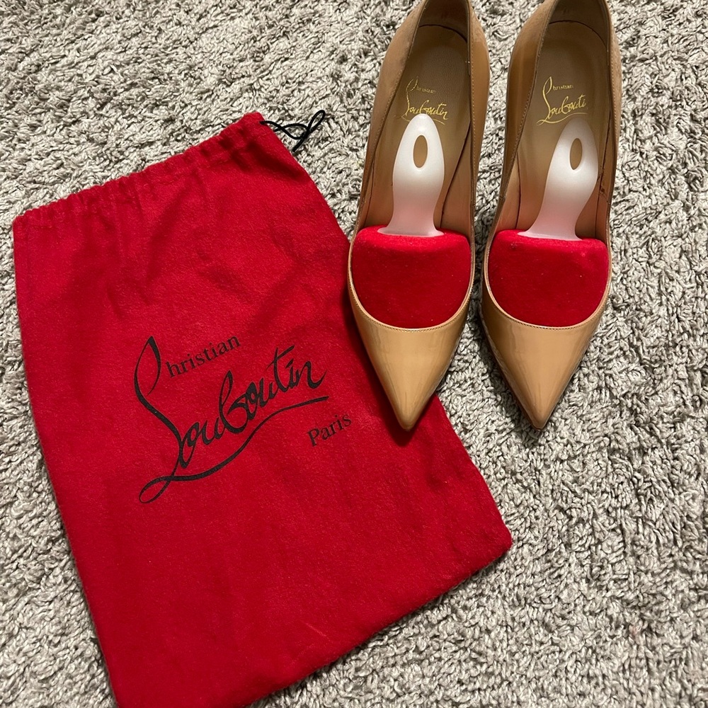 Christian Louboutin Tan So Kate - Protected Red Sole